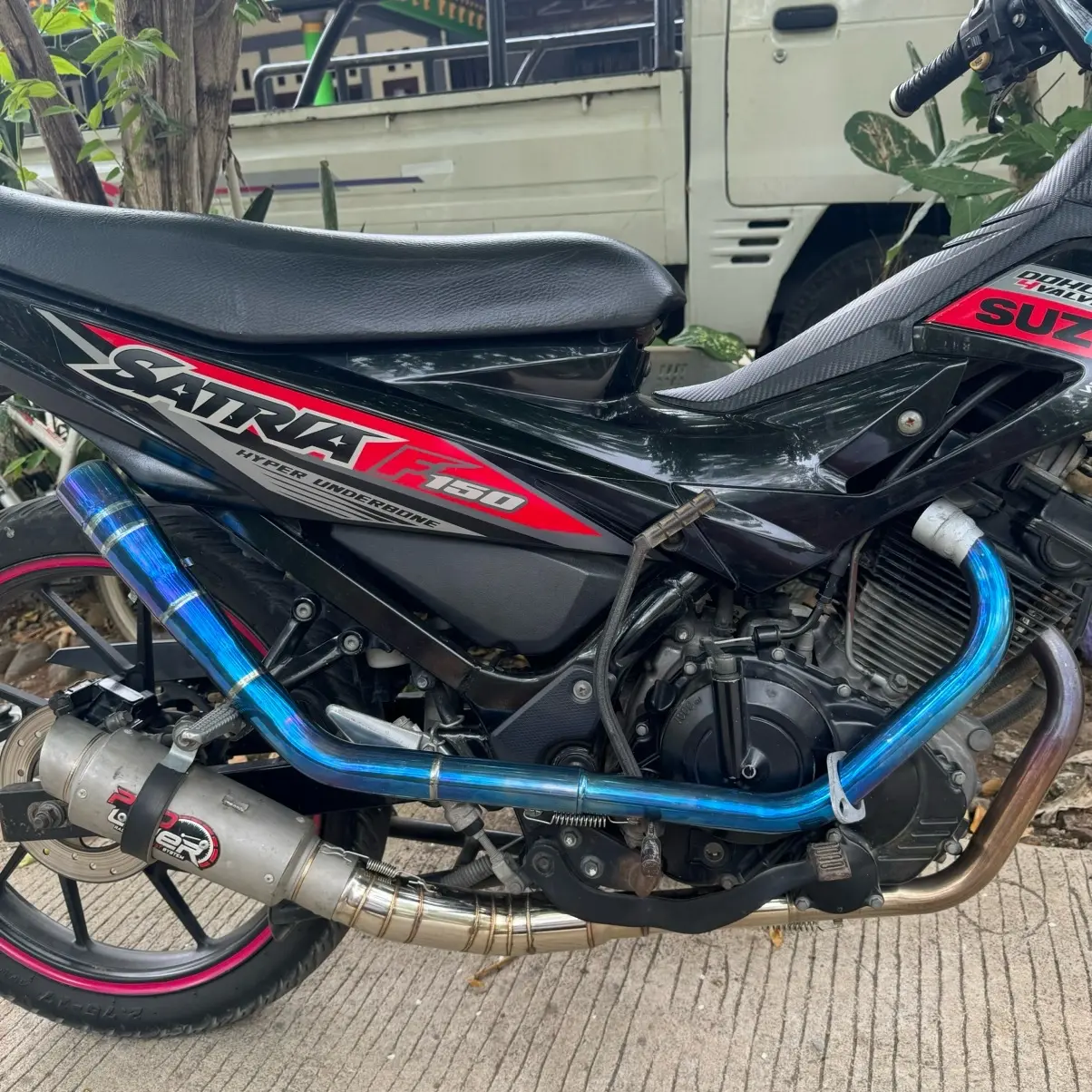 Leher knalpot satria fu bluemon road race diameter 50mm