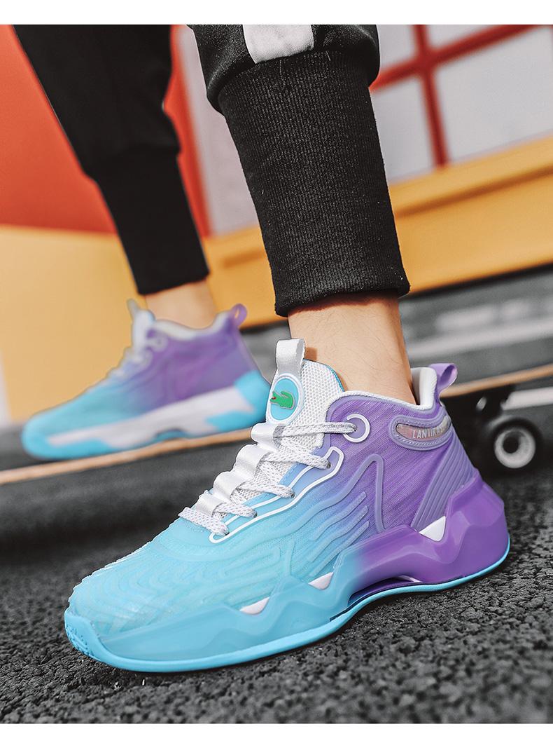 Product Introduction of IEAGO Fashion Mens Basketball Shoes Casual Breathable Women Sport Training High Top Sneakers 37