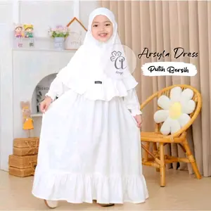 Arsyila Gamis Anak Perempuan, baju manasik haji anak terbaru