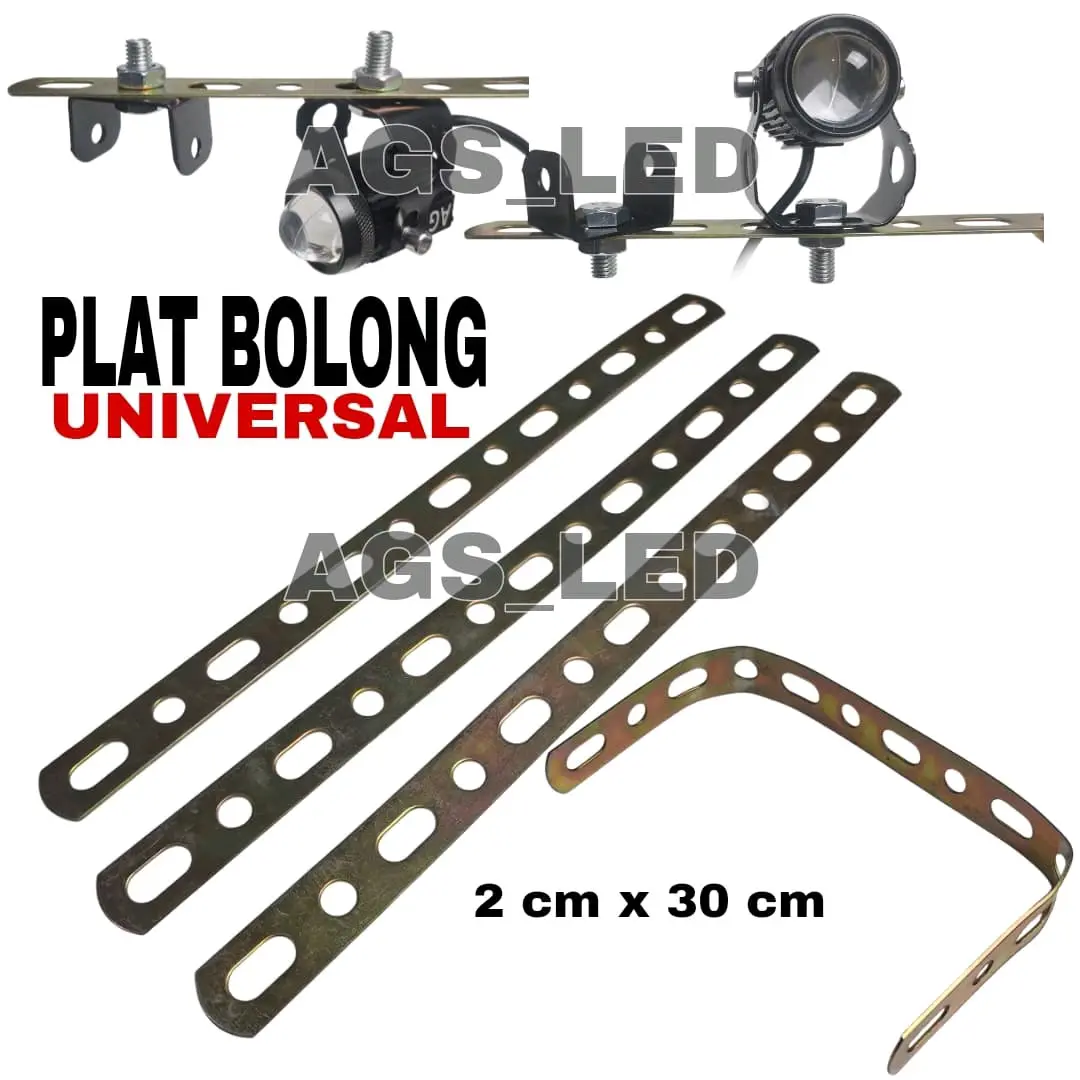 BREAKET LAMPU UNIVERSAL PLAT BOLONG LAMPU / BREAKET PLAT BOLONG SAMBUNGAN / BREAKET DUDUKAN PLAT BOLONG
