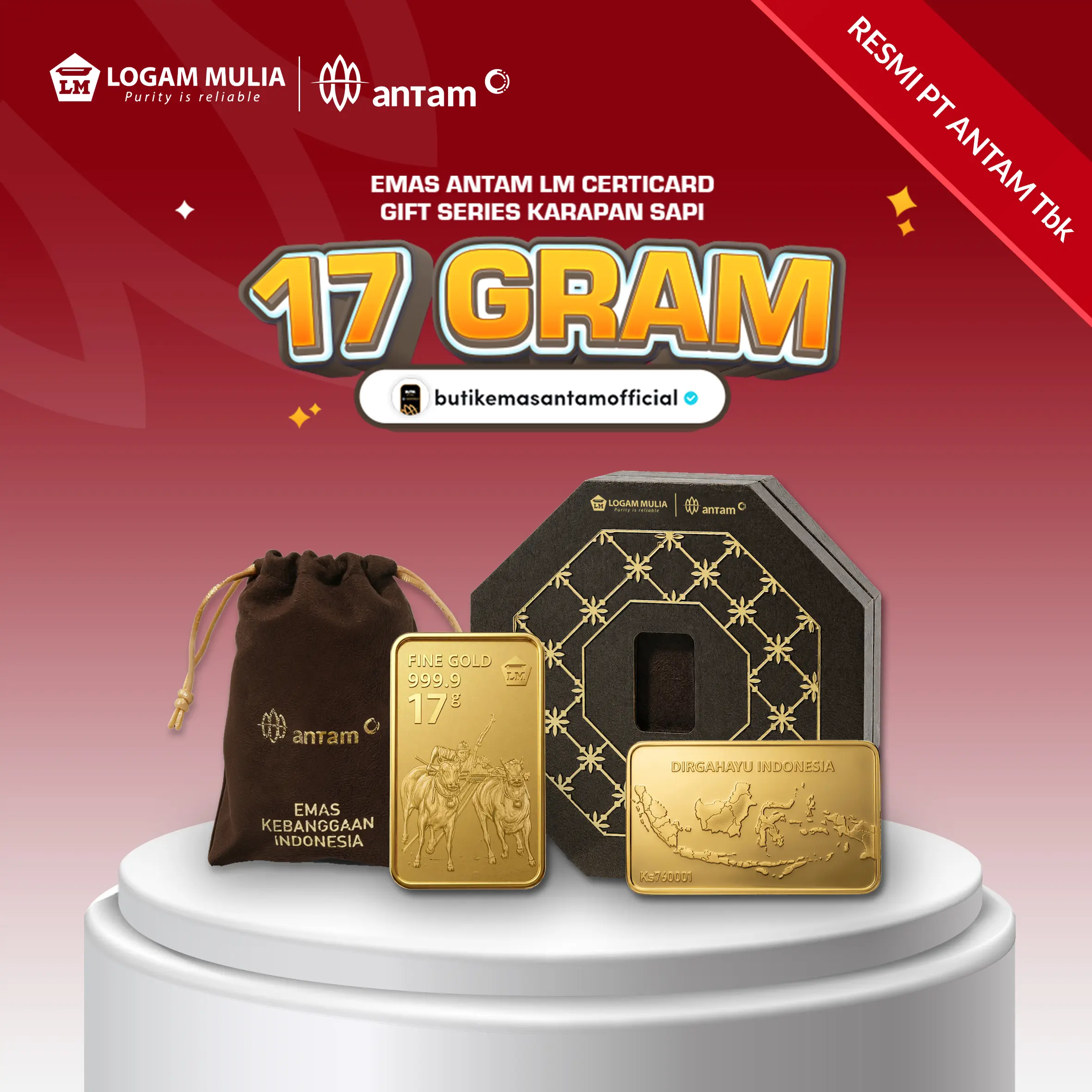 Emas Batangan Karapan Sapi - 17 gr