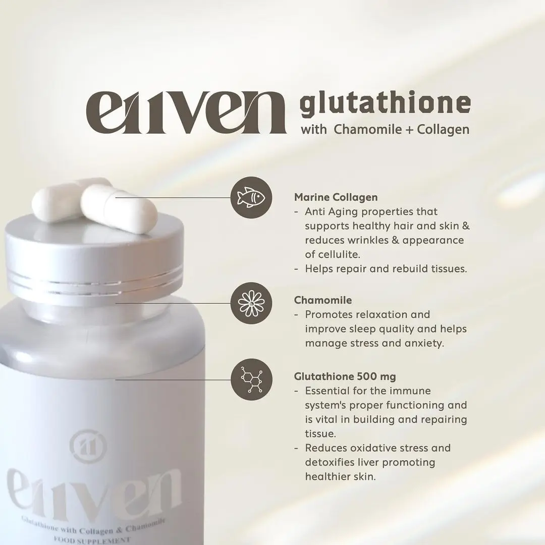 2 Bottles E11VEN Glutathione with FREE 1 Box Glowberry