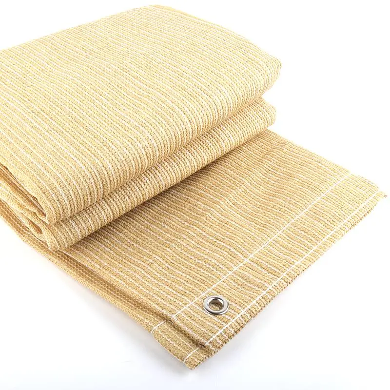 Thicken Beige HDPE Anti-UV Sun Shade Net Home Garden Hotel Balcony Safety Fence Privacy Screen Canopy Shade Sails