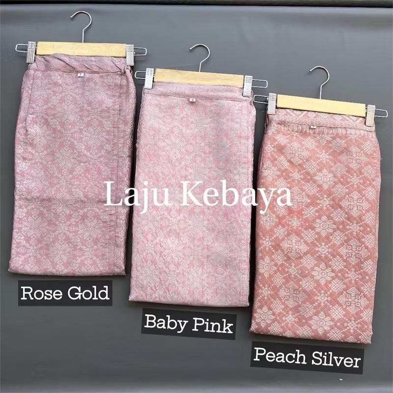 Rok Songket Span Jadi Karet Kiri Kanan Dan Resleting Belakang Wanita Semi Palembang Motif Songket Palembang