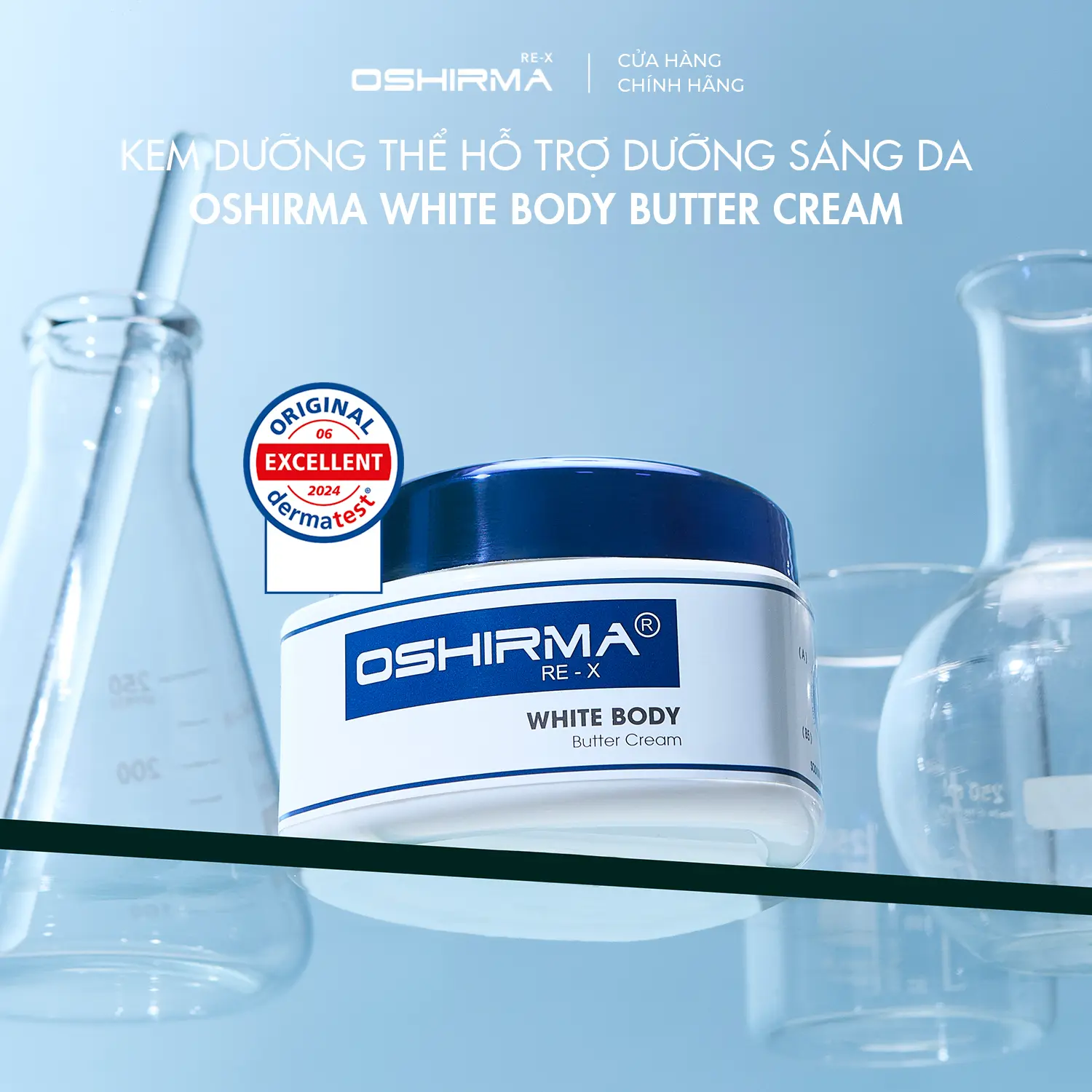 Kem Dưỡng Thể Hỗ Trợ Dưỡng Sáng Da Oshirma White Body Butter Cream 200G  [TẶNG DỤNG CỤ LẤY KEM]