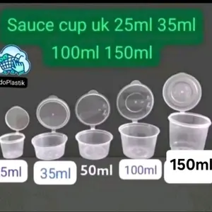 THINWALL CUP SAUCE & PUDDING   25ML 35ML  50ML 60ML 80ML 100ML 125ML 150ML CUP SAMBAL & GELAS PUDDING
