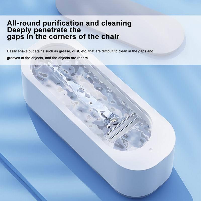 Product Introduction of 【SKIT SG】Ultrasonic Cleaning Machine (Battery / USB Rechargeable Version) Multifunction Wireless Easy Wash Portable Jewelry Glasses Silver Accessories Delicate Cleaner One-Key Opening Sonic Vibration Purification High Speed Power 4