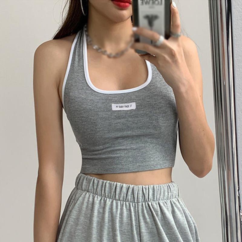 Product Introduction of Áo Vest Nữ, Gợi Cảm, Độc Đáo, Cropped Xén, Áo Ba Lỗ Dệt Kim, Có Viền Chữ 34