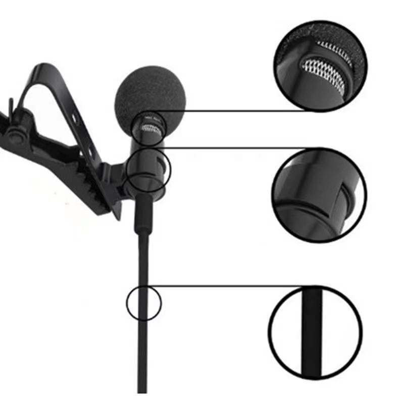 Micrô Lavalier Để Ghi Âm Trực Tiếp, Chính Hãng, Lucky Pluspower, 3.5Mm, Mini Studio, Giọng Nói, Kẹp Trên Ve Áo Cho PC 4