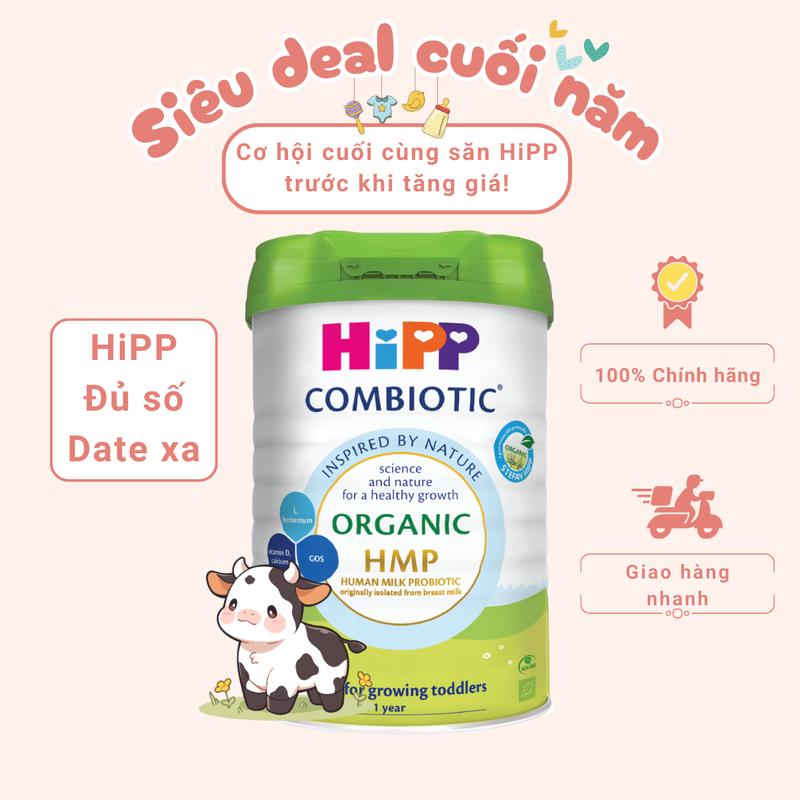   AFF  Sữa Bột HiPP Organic Combiotic - Sữa HiPP Dê - Số 1 2 3 4 Lon 350g 800g Nhập Khẩu Đức Chính Hãng 