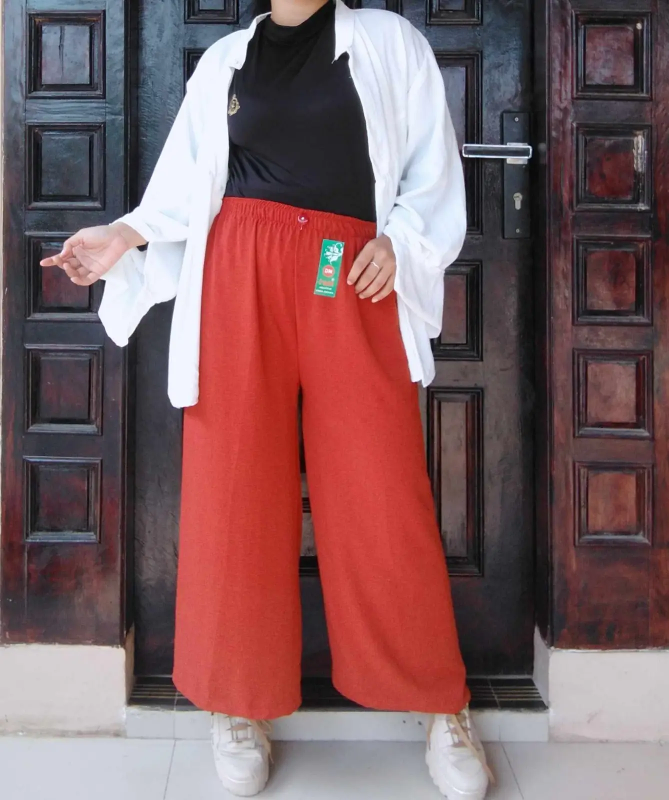 Celana  Panjang  Wanita KULOT  Crinkle  Airflow  VARIASI KANCING DEPAN  Nyaman MUAT BB 35-60KG