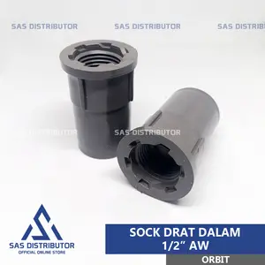 Sok Drat Dalam 1/2" inch AW Orbit / SDD 1/2" inch PVC / Faucet Socket 1/2" / Sock Drat Dalam 0,5" in