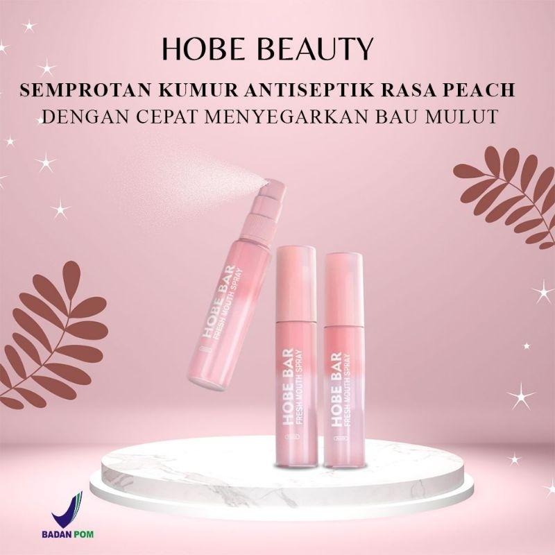 Fresh Mouth Spray Parfum Mulut Pengharum Mulut Dan Penyegar Mulut - HOBE BAR Probiotic Oral Spray - Sugar-Free  Alcohol-Free  and Preservative-Free  Peach Mint Flavor for Fresh Breath (20 ml) 0