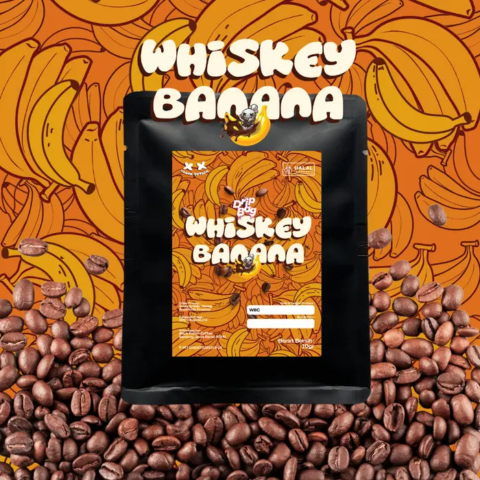 Whiskey Banana 1 By Black Potion Roastery Drip Bag Filter coffee instant kopi