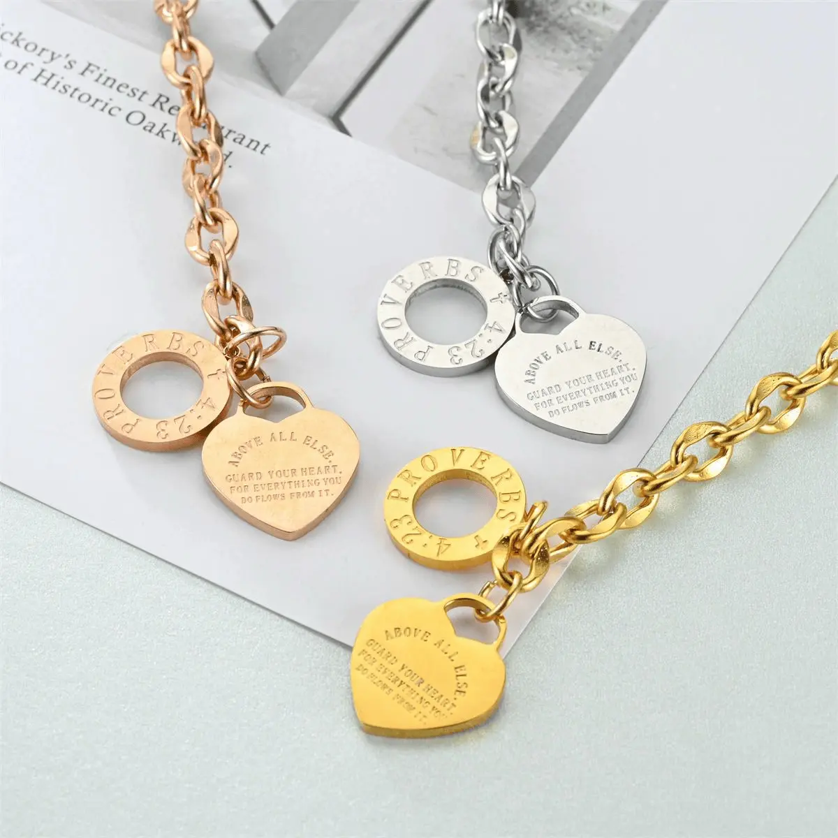 Gelang Rantai Wanita Charm Hati Lingkaran Elegan Kekinian Fashion Korea