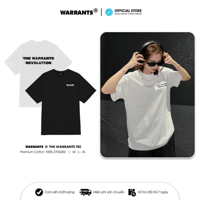 Áo thun Local Brand WARRANTS Hiệu Ứng chữ Loang Cotton Định Lượng 270 GSM Cổ tròn - Form Rộng Nam Nữ Unisex - Trắng WRNT004 Top Women Menswear basic áo phông trend aodoi