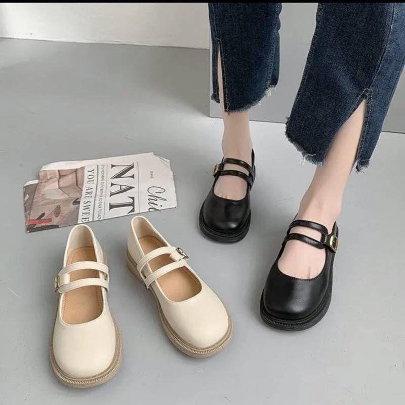  Giày Búp Bê Mary Jane Vá Mũi Lolita Thời Trang BB-0563 già  y Nữ Shoes giày  búp  bê  đế  thấp 
