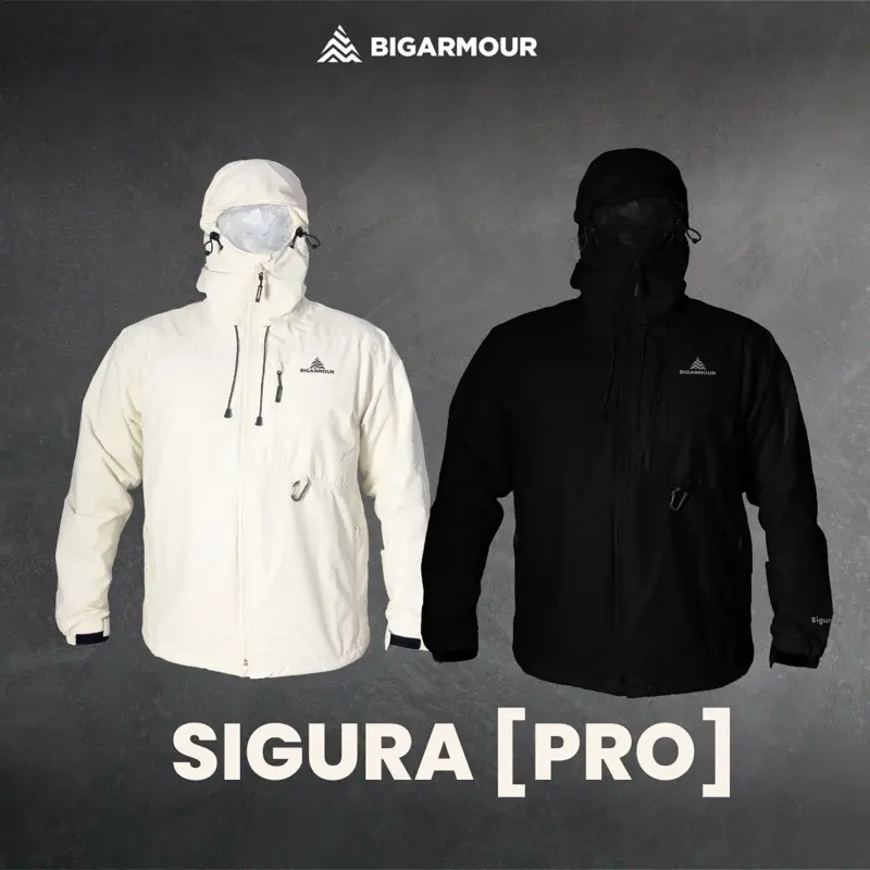 Jaket Outdoor Bigarmour Sigura [Pro] Anti Air Waterproof Windproof Tahan Angin dan Air