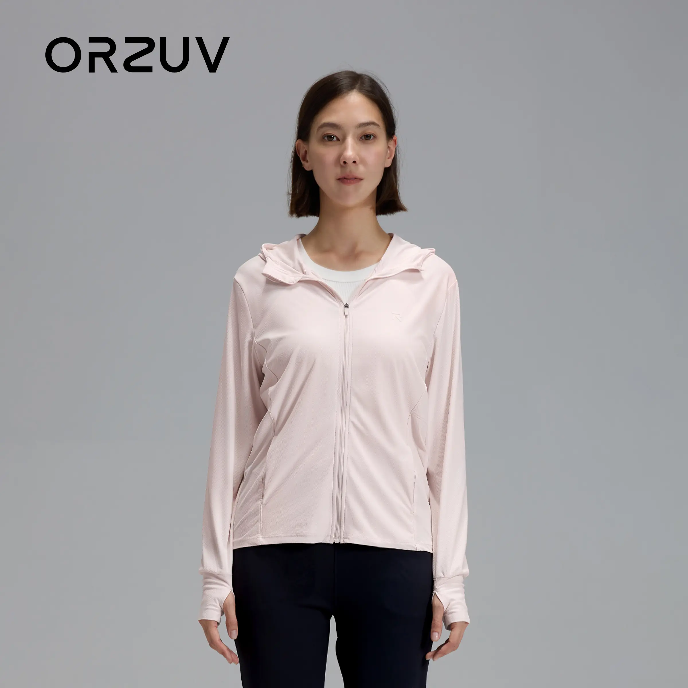 ORZUV Jaket Anti UV Wanita Hoodie Jogging Sport  (UPF50+ FSY28)