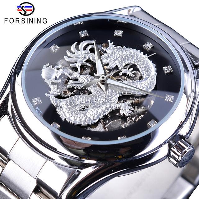 Đồng Hồ Cơ, Forsining Chính Hãng, Dành Cho Nam, Tự Động, Chạm Khắc 3D, Thắt Lưng Longgang, Thương Hiệu Hàng Đầu Sang Trọng, Thích Hợp Cho GióQuà Tặng Nam​​​​​​​​​​​​​​ 0