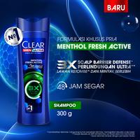 Gambar CLEAR Men Ultra Shampoo Menthol Fresh Active 300gr - Sampo Anti Ketombe Dengan Sensasi Dingin Kulit Kepala dari Unilever Hair Beauty Studio Kota Tangerang 1 Tokopedia