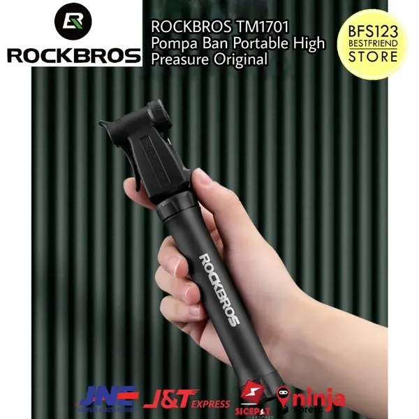 PRODUK TERBARU! ROCKBROS TM1701 Pompa Ban Portable High Preasure Original