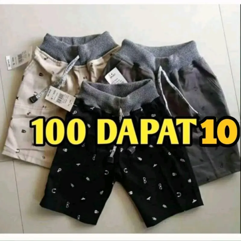 Cowok Cewek//Celana pendek chinos motif anak//motif karakter fashion 1