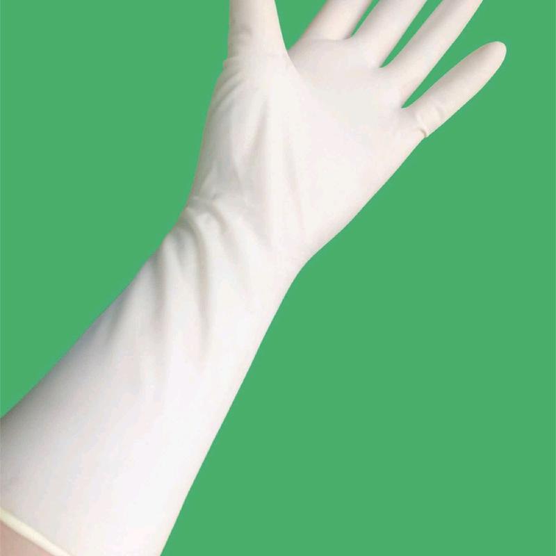 1KG - Găng tay cao su Malaysia dài 30cm không in chữ cổ tay