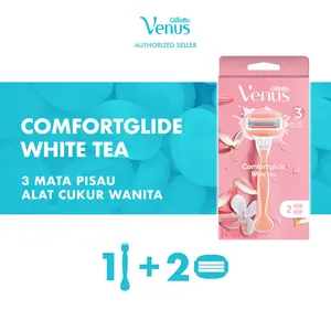 Gillette Venus Alat Cukur Wanita Comfortglide Razor White Tea Razor - Pencukur