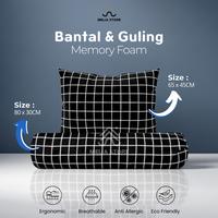 Gambar Bantal Guling Memori Foam Set Bundle Premium Quality Variasi kotak Hitam - Bantal dari Melia Store Mattress Kab. Tangerang 1 Tokopedia