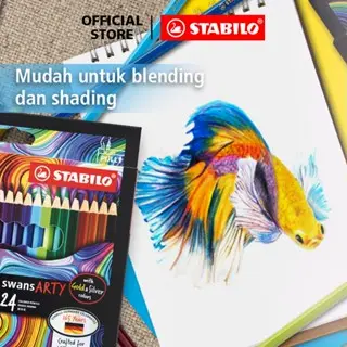 STABILO swans ARTY Colored Pencils / Pensil Warna Set Lengkap Isi 12/24/36/48 4