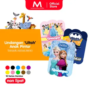 KARTU UNDANGAN ULANG TAHUN ANAK  (ISI 5PCS) / KARTU UCAPAN / UNDANGAN ULTAH HAPPY BIRTHDAY LUCU / UNDANGAN ANAK ANAK