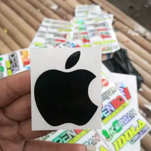 Sticker Apple Logo Hitam Stiker Berkualitas Tinggi dan Tahan Lama