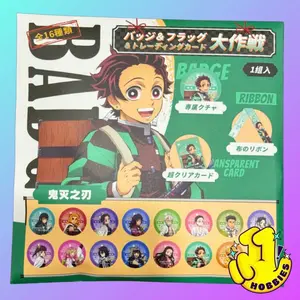 ELEVEN HOBBIES - DEMON SLAYER Pin Card Ribbon Kartu Koleksi Bros Anime Merchandise Kimetsu No Yaiba