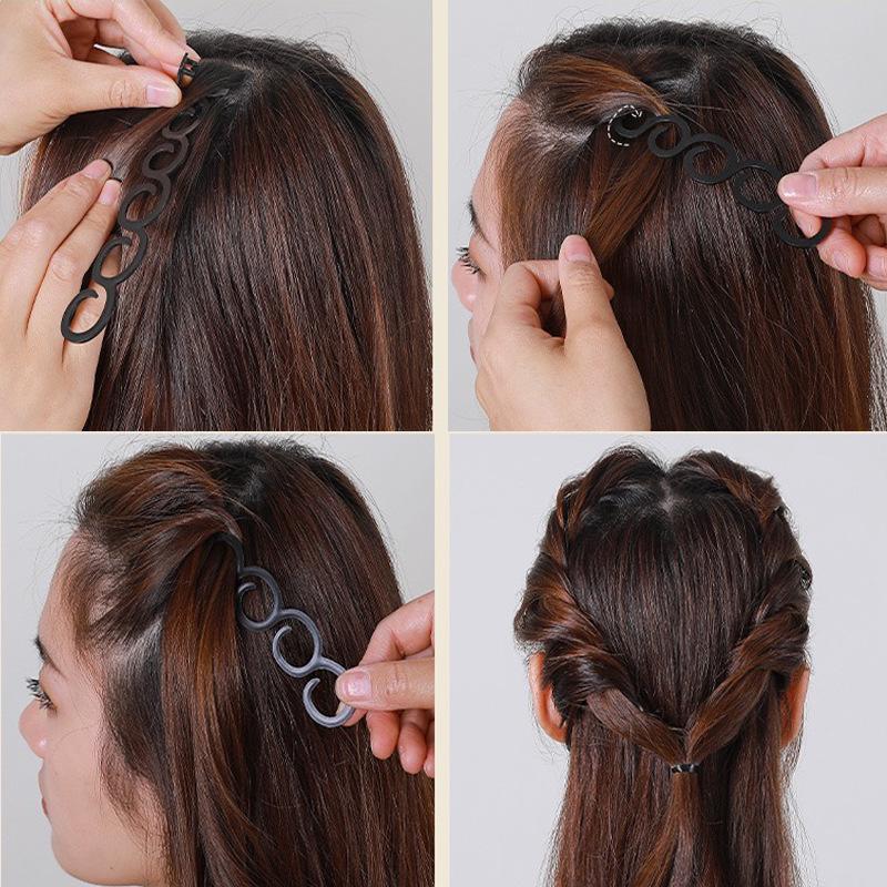 Dụng Cụ Bện Tóc, Nhựa Pháp, Dụng Cụ Bện Tóc Cho Nữ Mới, Phụ Kiện Dễ Dàng, Dụng Cụ Tạo Thời Trang Tóc Xoắn Tóc, Thích Hợp Cho Salon Nữ, Dụng Cụ Tự Làm 3