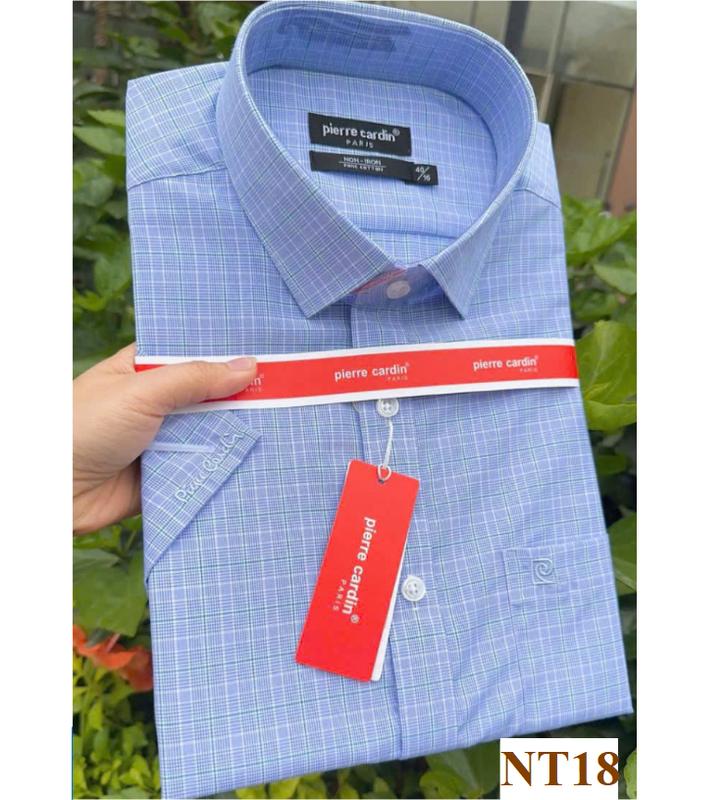Áo Sơ Mi Nam ngắn tay, Sơ Mi kẻ caro vuông nhỏ NT18 dòng mảnh, Sơ Mi Nam Hàng Xuất Dư Xịn Đẹp