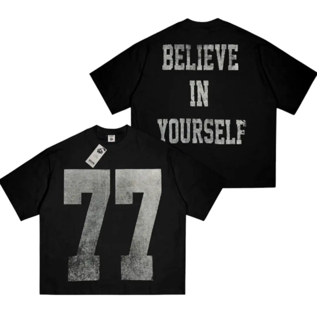 Boxy Crop Cut T-shirt Woopie Project 77 Cotton 20s Gramasi 200gsm Kaos Skena Oversize Pria Wanita