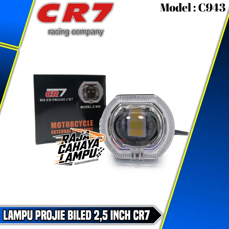 Projie Biled Ala Ala Mini 2,5 Inch CR7 Lampu Projie Biled Cut Off Ring Plus Shourd Universal Motor Mobil 2