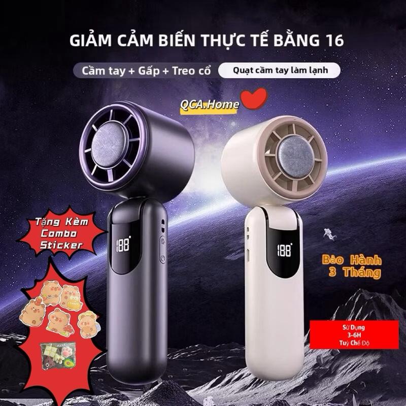 Quạt Mini Sò Lạnh Siêu Mát -Quạt Turbo Làm Lạnh Làm Mát 100 Tốc Độ Gió Pin 3000MAH Siêu Lâu 0