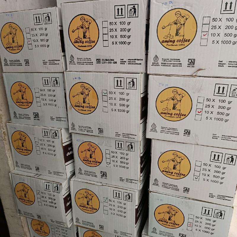 kopi aming cita rasa khas pontianak kemasan 500gram Bubuk Coffee Robusta 5