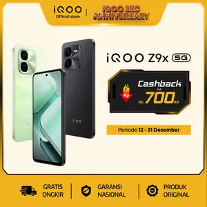 [ONLINE EXCLUSIVE] vivo iQOO Z9x 5G Snapdragon 6 Gen 1 4nm (ANTUTU 570,456+), 6000 mAH, 1000 nits 120hz eye-care display, Dual Stereo Speaker]