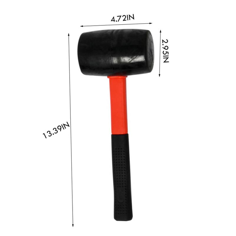 Product Introduction of Hi-Spec Heavy Duty Mallet Rubber Hammer 8/12/16/24oz Professional Floor Ceramic Tile Installation Fiberglass Hammer Hand Tools 6