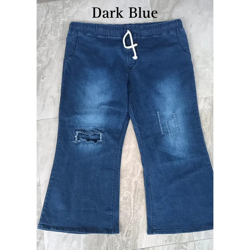 BintangRzt Celana Jeans Cutbray sobek-sobek super Jumbo 6