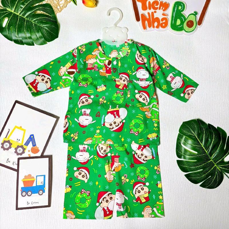 SHIN TAY DÀI .Đồ BỘ TOLE bé trai TAY DÀI QUẦN DÀI hình SHIN chất tole lanh 2 da loại 1. FORM ĐÃ TRỪ HAO.