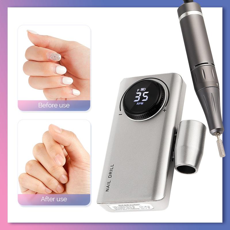 Product Introduction of Nail Grinder Nail Drill Machine Nail Polisher 0~35000rpm 30W Portable High-grade Nail Design Device Nail Care Manicure 30