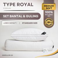 Gambar Paket 1 Bantal+1 Guling Hotel Bulu Angsa Asli, Type Royal 70% Down dari ddpillow Kota Administrasi Jakarta Barat 1 Tokopedia