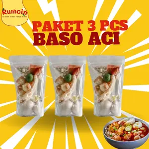 Baso Aci Isi 3 pcs Pedas Gurih | Camilan Kuah Bandung | Rumchin Snack And Food