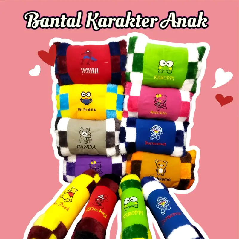 Bantal Karakter anak Motif Lucu  Lembut 0