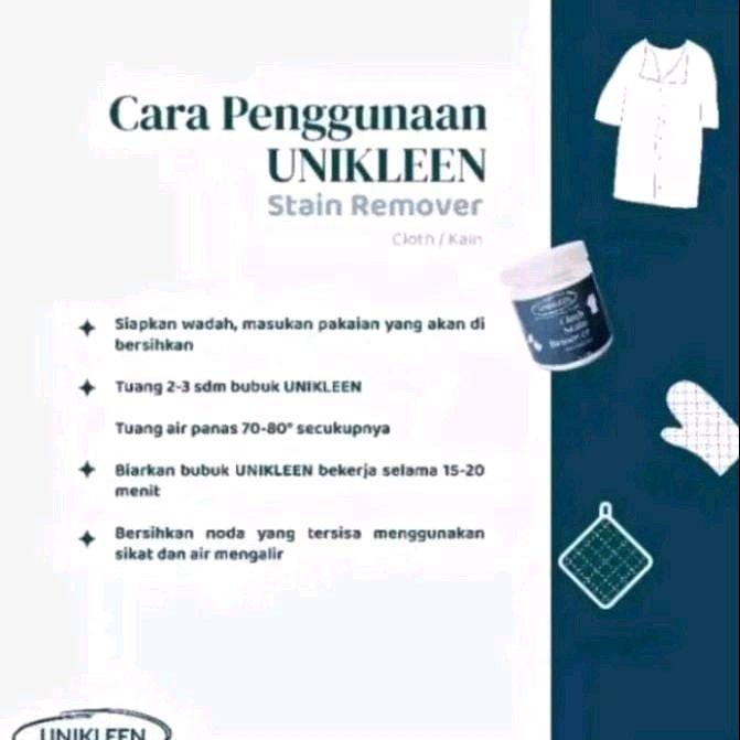 bundle 2 pcs unikleen cloth stain remover 500gr deterjen pembersih noda membandel