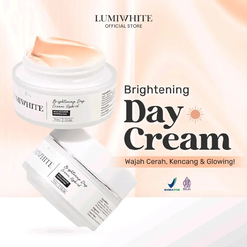 ( Jamin Ori ) Lumiwhite Brightening Day Cream Hybrid / Krim Pagi Siang Dengan Spf 0